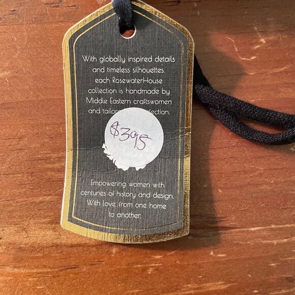 Rosewater House Carnation Embroidered Crop Top - Black & White - NWT - Picture 5 of 8